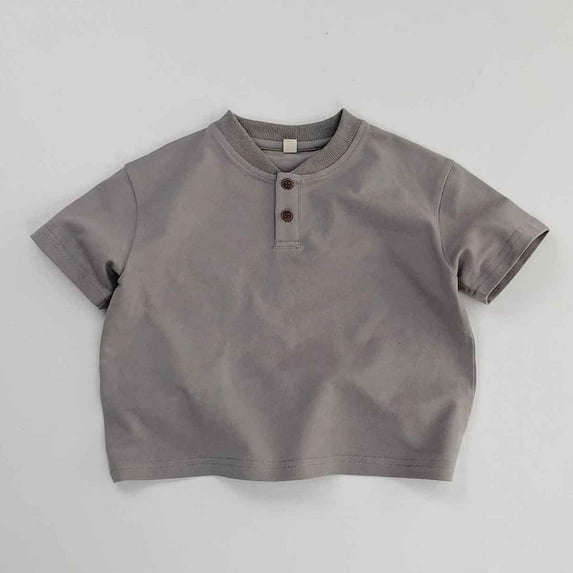 Hauaitttt Toddler Boys Girls Short Sleeve Summer Casual Gentleman Tops Beach Holiday Solid Shirts T Shirt Boys Tees Age 12 Kids Shirts Graphic Boys Shirts 16 18 Size Boys Undershirts M Toddler Tee