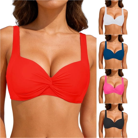 Hauaitttt Underwire Bikini Top Push Up Bathing Top Padded Bra Swimsuit Top Swim Pants for Girls Size 16 Bathing Suit Shirts for Juniors Woman Bathing Suit Shorts Short and Top Set Women Swimsuit