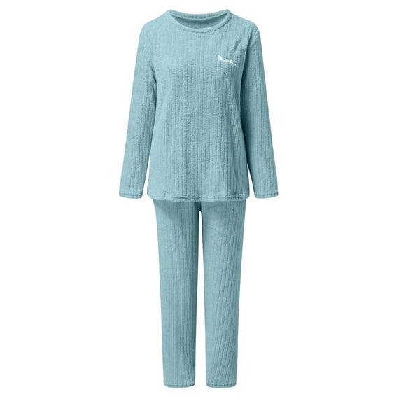 Hauaitttt Warm Pajamas for Women Fuzzy Pajama Sets Cozy Oversized Pullover Pants Sets Loungewear 2 Piece Womens Organic Pajamas Pajama Pants Petite Soft Short Button down Pajama for Women Camping
