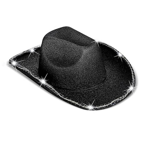 Hauaitttt Western Cowboy Style Hat Glitter Suitable for Party Stage Performance Hat Hat Bands for Mens Cowboy Hat Adult Cowboy Hat Belly Cowboy Hats for Men Mens Fedora Youth Cowboy Hats for Men