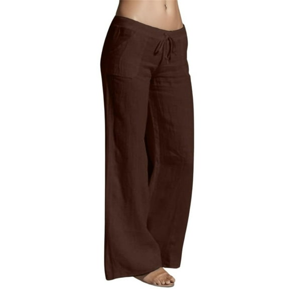 Hauaitttt Wide Long Pants Waist Leg Drawstring Elastic Casual Women Solid Pants Stretch Pants for Women Work Casual plus Size Women Pants Casual Petite Dress Pants for Women Business Casual Size 22