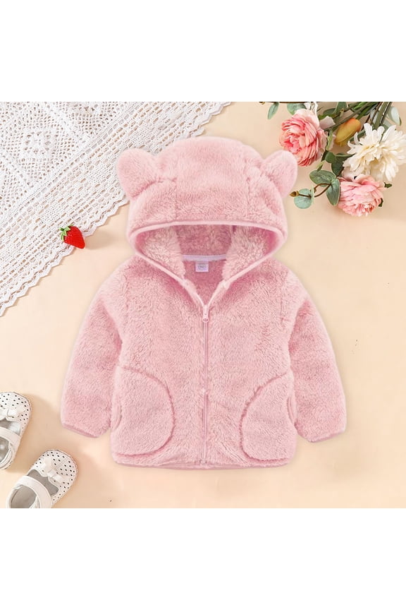 Winter Girls Jacket Soft Coral Outerwear Cozy Warm Toddler Kids Coat for Cold Weather Coats for Kids Girls Girls Winter Coats Jackets for Girls 7-8 down Jacket Winter Jacket for Girls 5t
