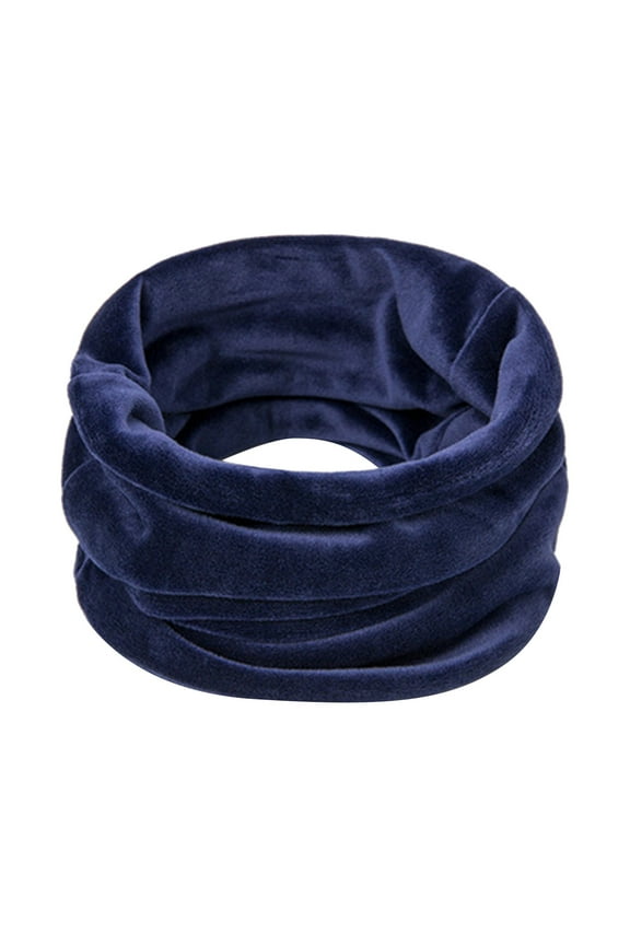 Winter Ski Neck Protector Female Autumn and Winter Gold Velvet Windproof Neck Protector Neck Scarf Thickened Windproof Collar Scarf Silk Hair Scarf Set Fr Neck Gaiter Winter Ski Tube Scarf