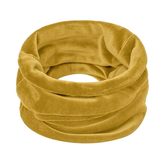 Hauaitttt Winter Ski Neck Protector Female Autumn and Winter Gold Velvet Windproof Neck Protector Neck Scarf Thickened Windproof Collar Scarf Silk Hair Scarf Set Fr Neck Gaiter Winter Ski Tube Scarf