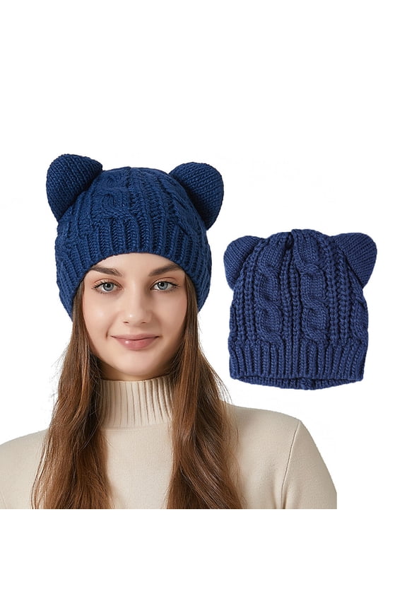 Winter Warm Daily Fashionable Elastic Casual Slouchy Hat Suitable for Man and Woman Cold Cap Ear Cover Hat Clam Winter Hat Bills Winter Hats for Men Snow Hat Mad Hat Leather Men Winter Wear