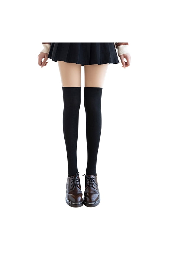 Woman's Three In One Pants Splicing Knee Length Bareleg Artifact Thickened Pants Version Calf High Socks Pantyhose for Women Womens Sweater Tights Warm Pantyhose Sheer Tights for Women with