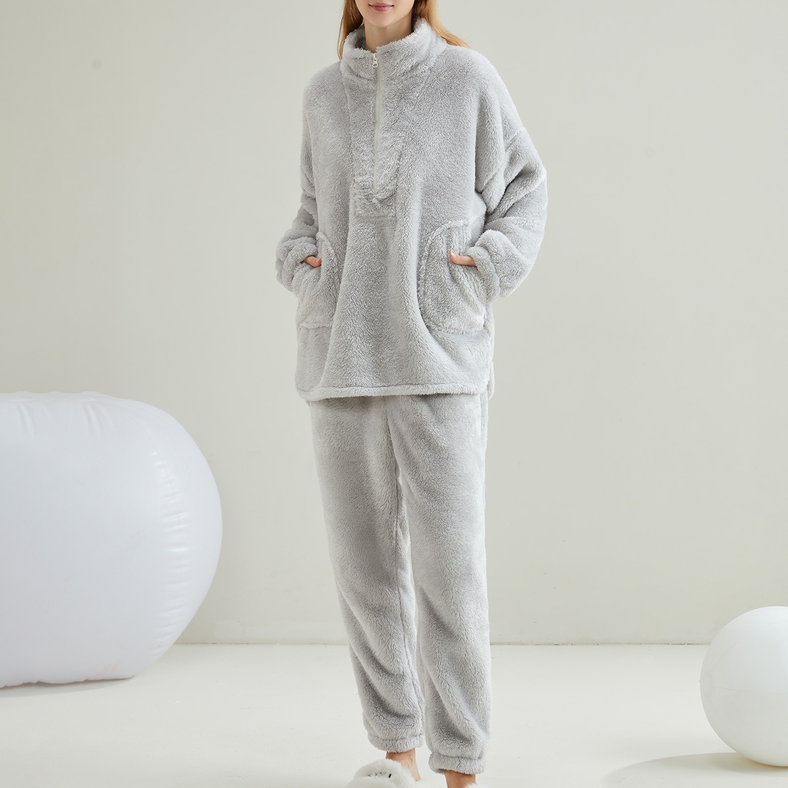 Hauaitttt Women Autumn and Winter Flannel Pajamas Pajama Suit Cardigan Silk Womens Pajamas Set Slick Pajamas for Women Silk Pajamas for Teen Girls Pajamas for Women Floral Top and Shorts Set Pajama