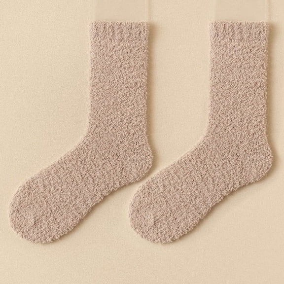 Hauaitttt Women Autumn and Winter Warm Solid Color Mid Length Socks Christmas Stockings Knitted Cute Thigh High Knee Highs Hosiery Space Thigh High Tops and Tights Extra Large Fishnet Tights with