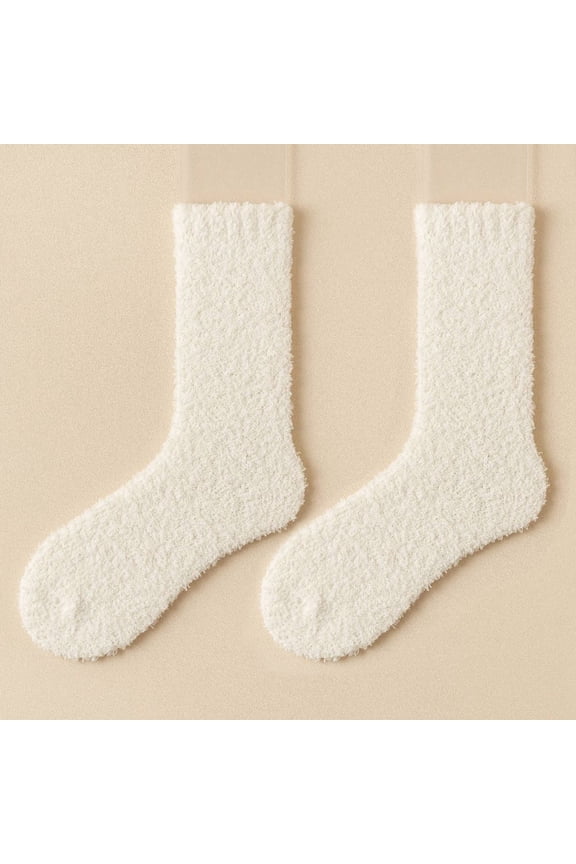 Women Autumn and Winter Warm Solid Color Mid Length Socks Christmas Stockings Knitted Cute Thigh High Knee Highs Hosiery Space Thigh High Tops and Tights Extra Large Fishnet Tights with