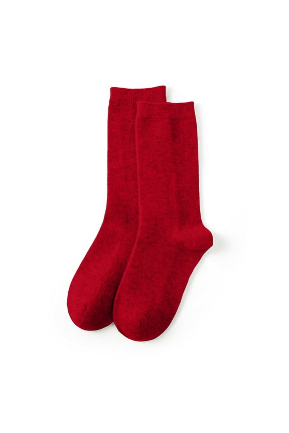 Women Casual Home Socks Warm Wool Socks Solid Color Mid Calf Socks Ladies Tights and Stockings Thermal Hose Dolls Christmas Stocking Pack Stockings with Garter Belt Attached Spanks Hosiery