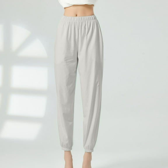 Hauaitttt Women Casual Pants Classical Dance Trousers Wide Legged Straight Pocket Long Pants Gymnastics Practice Exercises Dance Training Leg Binding Pants Dress Clothes for Women Business Casual