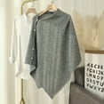 thumbnail image 1 of Hauaitttt Women Casual Solid Functional Knitted Shawl Cape Warm Scarf Sweater Scarf Wrap Womens Wraps Blanket Shoulder for Elderly Winter Scarfs for Women Arm Warmers Buckle 50 and Fabulous Sash, 1 of 4