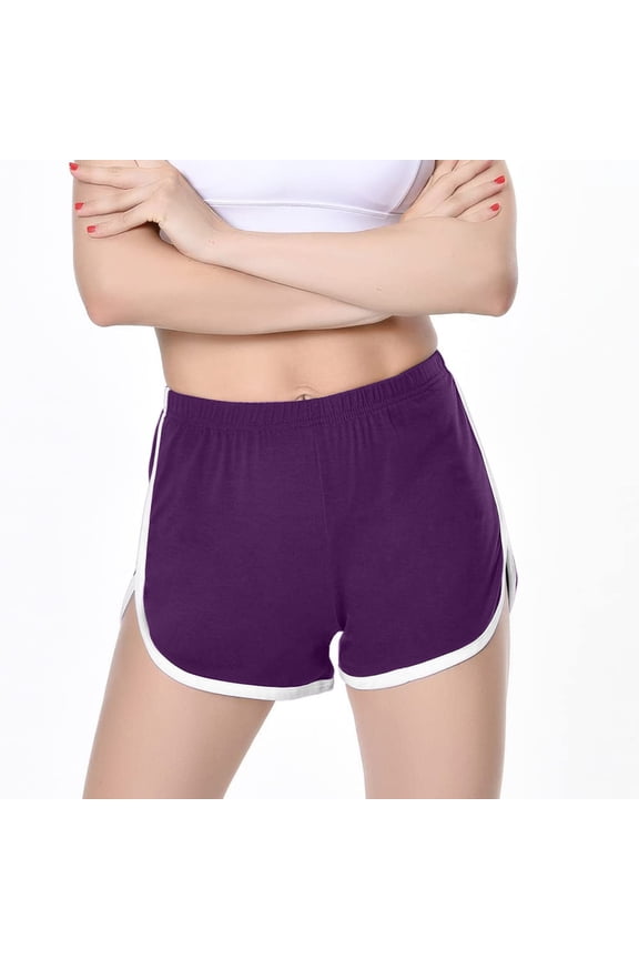 Women Casual Solid Summer Sports Shorts Workout Yoga Shorts Active Shorts Women Bandeau Bathing Suits Girls Swim Dress Summer Beach Swimsuits Cute Bathing Suite Pool Sheer Cover up Womens