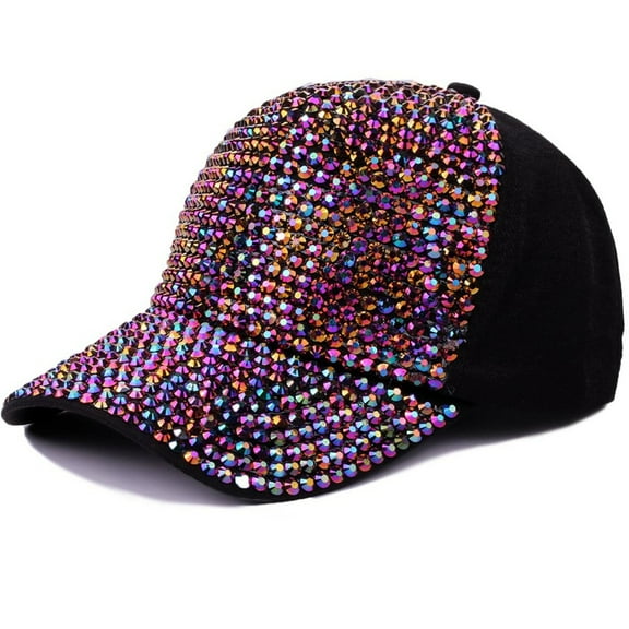 Hauaitttt Women Fashion Rhinestone Summer Baseball Cap Trendy Sun Hat for Outdoor Activities Big Size Trucker Hat Petty Hats for Women Men Cap Mesh Baseball Cap Flag Mechanical Hat Cap Pack United