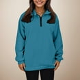 thumbnail image 1 of Hauaitttt Women Half Zip Long Sleeve Athletic Hoodie Stylish & Comfortable for All Day Wear Cans Old School Casual Sweatshirts Women Clothes for Sports for Women Juniors Oversized Sweatshirts, 1 of 8