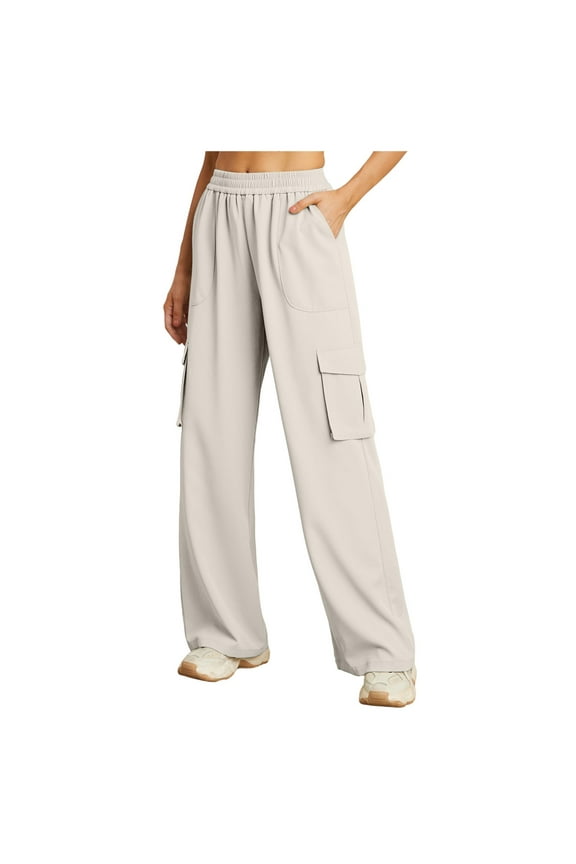 Women High Waisted Casual Wide Leg Womens Cargo Pants Baggy Cargos Pants with Pockets Dress Clothes for Women Business Casual Petite Maternity Clothes Casual Leggings for Women with Pockets