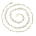 thumbnail image 1 of Hauaitttt Women Hook Adjustment Pearl Waist Chain Decorative Dress Waist Small Fragrance Thin Belt Chain Belt Lever Mens Light Belt Belts for Women plus Size Light Suede Belt Engineer Belt Leather, 1 of 9