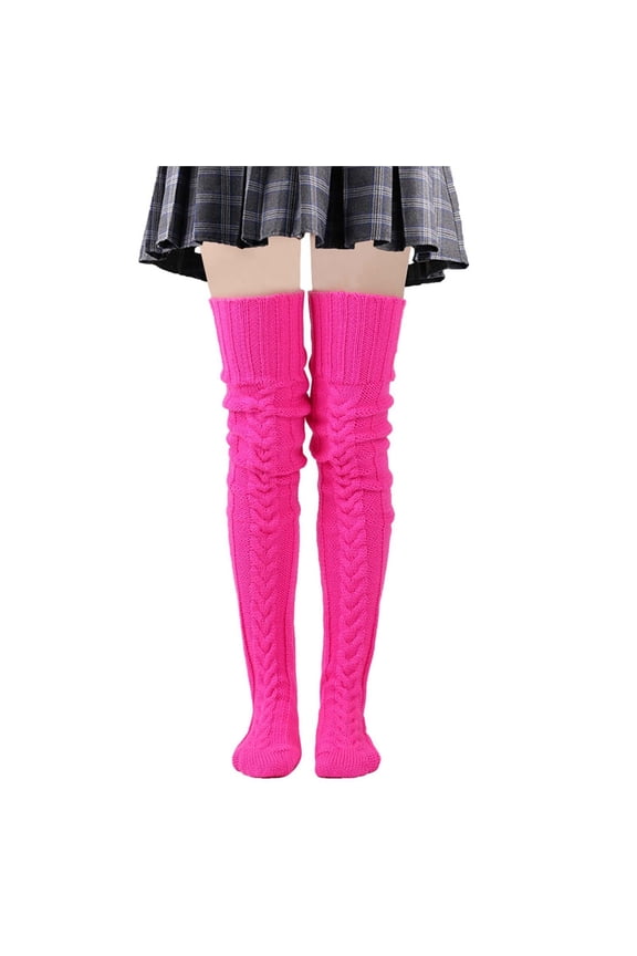 Women Knit Leg Stocking Thigh Long Warmers Knee Boot Socks Over Socks Little Christmas Stockings plus Size Car Outfits Pantyhose with Seam Stockings Pack Christmas Ripped Pantyhose Large