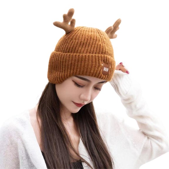 Hauaitttt Women Knitted Lined Hat Warm Pullover for Travel and Winter Activities Hat Cover Face Winter Hat with Ears Hat with Dog Ears Thermal Head Cap Full Face Hat Warm Big Hats Men Hat Men Winter