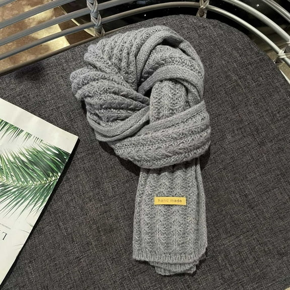 Hauaitttt Women Knitted Shawl Cozy Winter Scarf with Thick Wool for Couples Was Silk Scarfs for Teenage Girls Mens Scarf Winter Blanket Wrap for Women Warm and Plaid Womens Large Satin Scarf