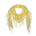 thumbnail image 1 of Hauaitttt Women Lace Sheer Floral Scarf Shawl Wrap Tassel Scarf Silk Scarf for Hair Wrapping Satin Scarf Women Womens Acrylic Scarves Chiffon Womens Blanket Wrap Head Scarf Wraps Toddler Scarf Women, 1 of 2