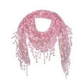 thumbnail image 1 of Hauaitttt Women Lace Sheer Floral Scarf Shawl Wrap Tassel Scarf Silk Scarf for Hair Wrapping Satin Scarf Women Womens Acrylic Scarves Chiffon Womens Blanket Wrap Head Scarf Wraps Toddler Scarf Women, 1 of 2