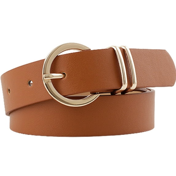 Hauaitttt Women Leather Belts for Jeans Dresses Fashion Gold Buckle Ladies Belt Leather Belt 48 Click It Belts Belts for Pants Belts for Men Leather Mens Belt Size 30 Belt 38 Vegan Dress Belt Mens