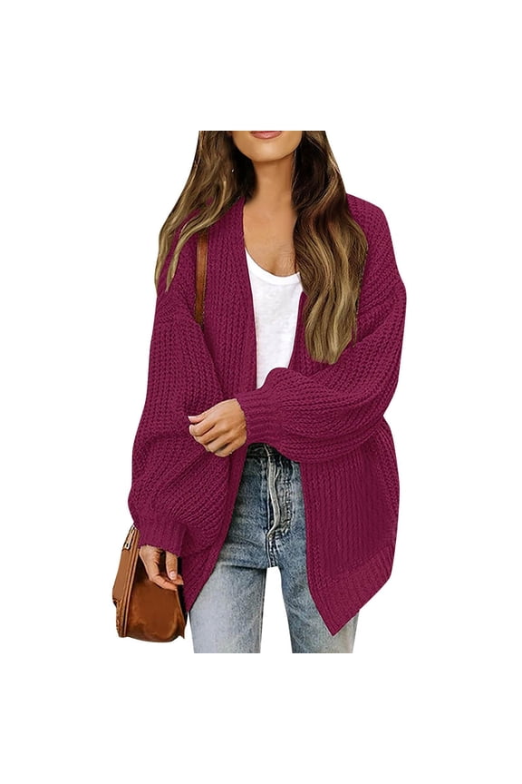 Women Long Sleeve Open Front Casual Lightweight Soft Knit Cardigan Sweater Outerwear Long with Hood Womens plus Size Dressy Jacket Hooded Sweater Tan Knitted Cardigan for Women Winter