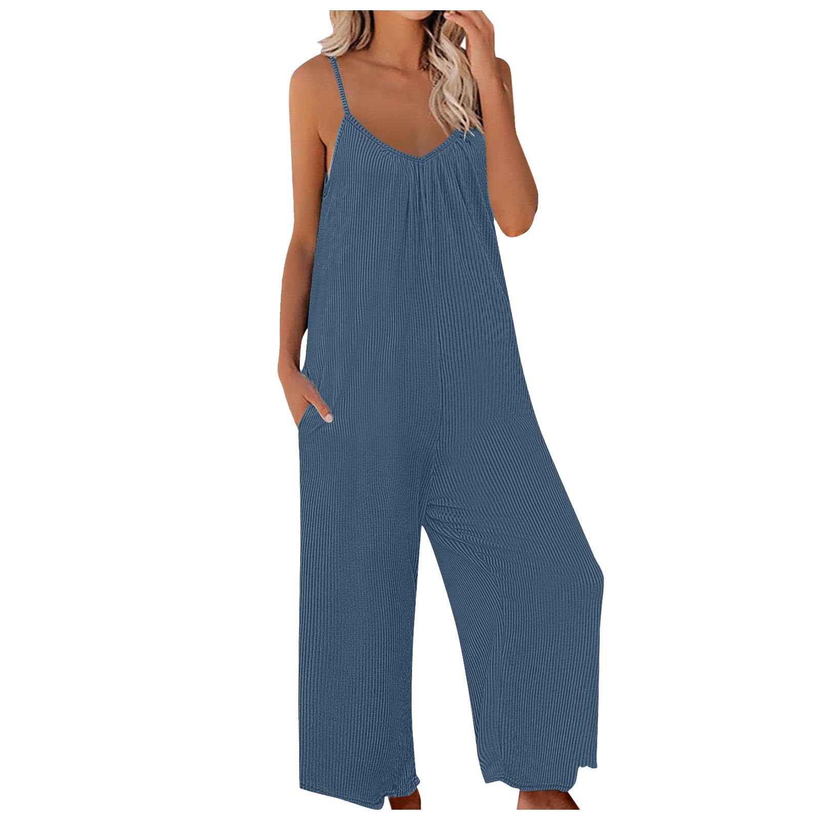 Turtleneck Sleeveless Wide Leg Jumpsuit.