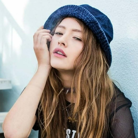 Hauaitttt Women Men Unisex Jeans Hat Denim for Large Head Sun Sun Hat Size 58 64 CM Vintage Summer Hat Bucket Hat Construction Bucket Hat on Both Sides Pocket Bucket Hat Men 58 Bucket Hat Men S