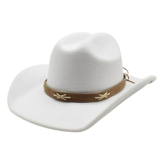 Hauaitttt Women Men Western Shapeable Wide Brim Sun Hat Cowboy Hat Dark Hat and Cowboy Hats Beard Head Womens Western Hat Wool Cowboy with A Bud Hats for Men Womens Western Hats Teal Cowboy Hat Rack