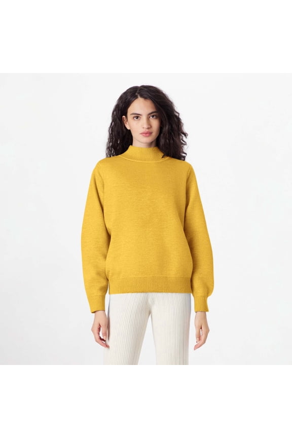 Women Neck Soft Knit Sweater Autumn Winter Lined Pullover Top Mens Thermal Long Sleeve Long Mens Thermal Tops Women Long Sleeve Insulated Shirts for Men Thermal Ski Underwear for Men Lined