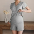 thumbnail image 1 of Hauaitttt Women Pajama Sets Soft Comfortable Nursing Sleepwear Maternity Pajama Set for Breastfeeding Moms Postpartum Loungewear with Built In Bra Christmas Pajamas for Women plus Size Snowflake, 1 of 5