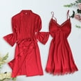 thumbnail image 1 of Hauaitttt Women Pajamas Silk Home Clothing Two Piece Set Fashionable and Comfortable Lace Lace Pajama Set Pajama Drama Women Ladies Flannel Pajamas Pants Soft Top Silk Long Pajamas for Women Long, 1 of 3