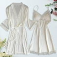 thumbnail image 1 of Hauaitttt Women Pajamas Silk Home Clothing Two Piece Set Fashionable and Comfortable Lace Lace Pajama Set Pajama Drama Women Ladies Flannel Pajamas Pants Soft Top Silk Long Pajamas for Women Long, 1 of 3