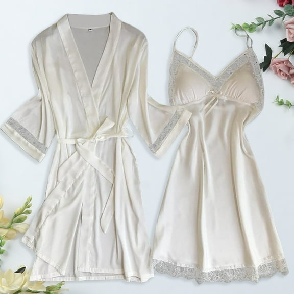 Hauaitttt Women Pajamas Silk Home Clothing Two Piece Set Fashionable and Comfortable Lace Lace Pajama Set Pajama Drama Women Ladies Flannel Pajamas Pants Soft Top Silk Long Pajamas for Women Long