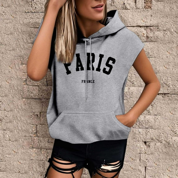 Hauaitttt Women Plus Size Fashion Letter Hooded Sweatshirt Short Sleeve Loose Blouse Top 3x Sleeveless Back Cropped Tops plus Size Top Women Adjustable Tops for Women Pack Athletic Crop V Neck