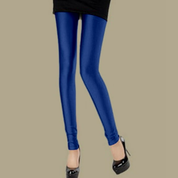 Hauaitttt Women Plus Size Shiny Spring Summer Leggings Slim Fit Glow Pants Trendy Skinny Base Layer Trousers plus Size Leggings Tall Long Boot Cut Leggings plus Size Workout Tights for Women 3x