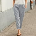 thumbnail image 1 of Hauaitttt Women Pocket Cropped Straight Leg Crop Pants Ladies Casual Long Loose Pant Slacks Hot Pants for Women Casual Womens Baggy Pants Printed Pants for Women Casual Pants for Women Casual Summer, 1 of 7