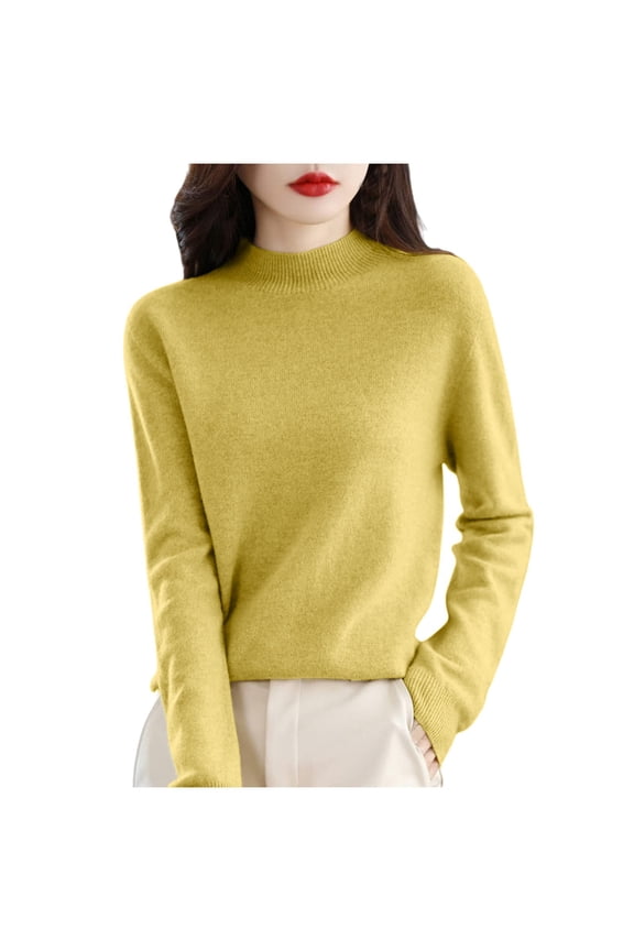 Women Pure Long Sleeve Crew Neck Soft Warm Pullover Knit Fall Winter Long Thermal Top Women Thermal Shirts for Women Cold Weather Climate Right Long Sleeve Womens Men Thermal Shirt Thermal