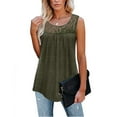 thumbnail image 1 of Hauaitttt Women Shirtsleeveless LooseCasualStylish Top Shirts Mens Running Shirt Women Dressy Beaded V Neck Top Womens Athletic Tops Baseball for Women Beaded Womens Top Women Tops Workout Running, 1 of 6