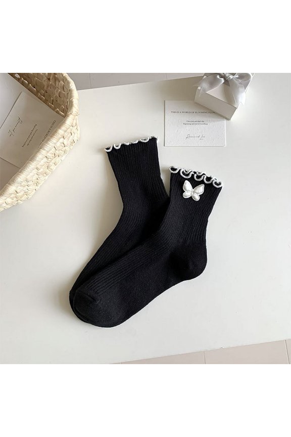Women Socks Bow Crew Socks Dress Breathable Soft Girls Socks Socks for Toddler Girls 3-5 Years Tall Socks for Girls Socks Large Women Girls 12-14 Ideas Winter Style for Women Women Socks