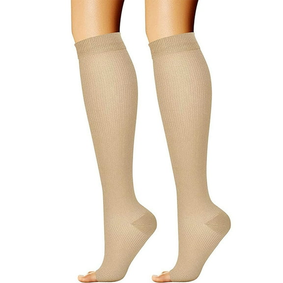 Hauaitttt Women Solid Casual Sports Socks Calf Socks Elastic Compression Stockings Jacket Garter Belt and Stocking Set Knee High Pantyhose for Women Coral Garters for Bride Girls Tights 4 Stockings