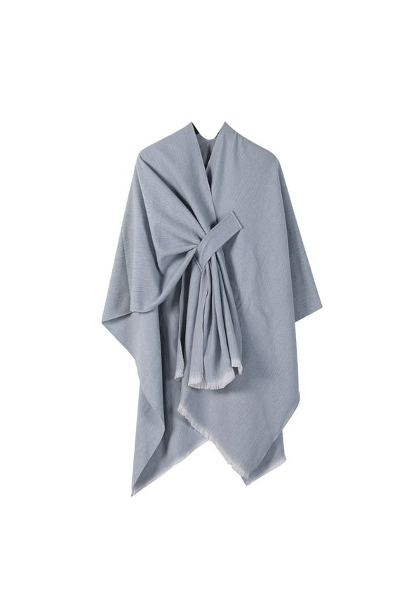 Women Solid Color Knitted Shawl Scarf Warm Autumn Winter Cape for Style and Comfort Blanket Winter Scarfs for Women Shawl Wraps for Women Petite Vintage Wool Cloak Vintage Coat Women