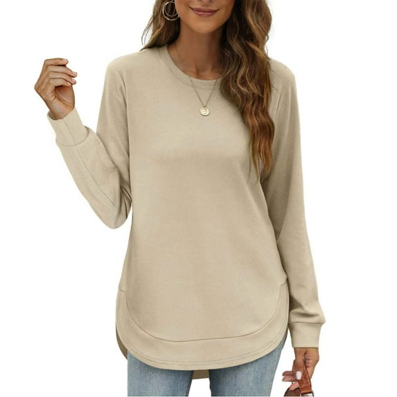 Hauaitttt Women Solid Color Lightweight Long Sleeve Sweatshirt with Asymmetrical Hem Fall Sweat Shirts Zippe Hoodie Women Christmas Hoodie Women Sweater Jacket Women Jackets Work Women Fall Long