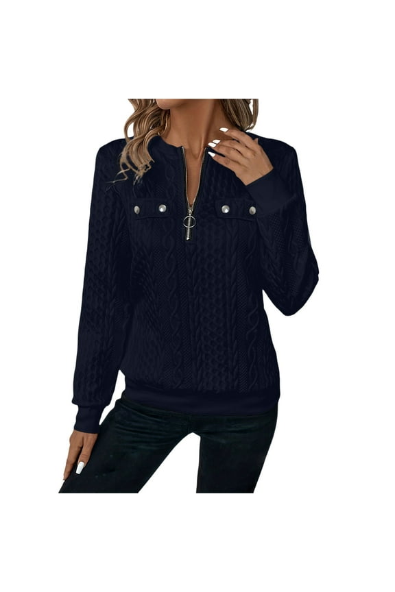 Women Solid Color Pullover Hoodie Casual Half Zip Hoodie Active Jacket Women Casual Short Sleeve Top Front Zip Yoga Top Cute Sweat Shirts Jogging Suits Women Petite Yoga Jacket Women