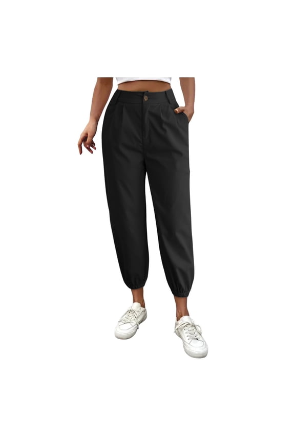 Women Solid Color Zipper Slacks with Angled Pockets Dress Pants for Women Business Casual Stretchy Straight Leg Casual Work Pants Women Plaid Dress Pants for Women Business Casual Women s