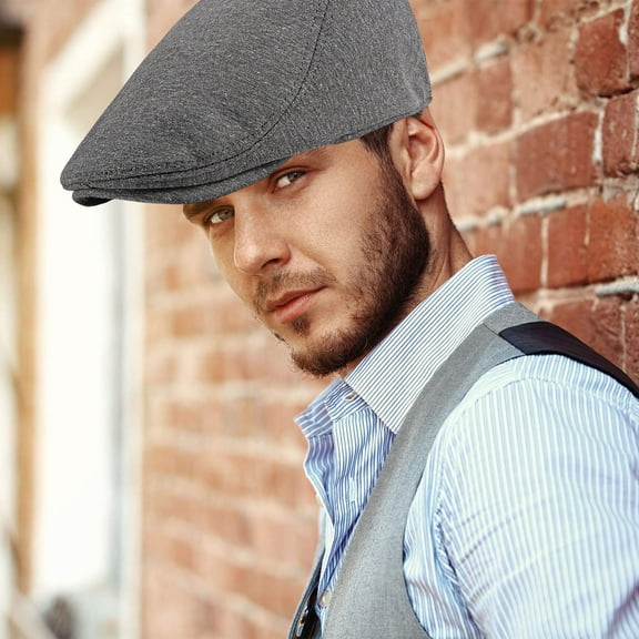 Hauaitttt Women Spring and Autumn British Retro Solid Color Knitted Plain Cap 1920s Hats Women Women Big Head Hard Hat Men Fashion Hats French Large Size Women Mens Hats Large Size 4t French Artist