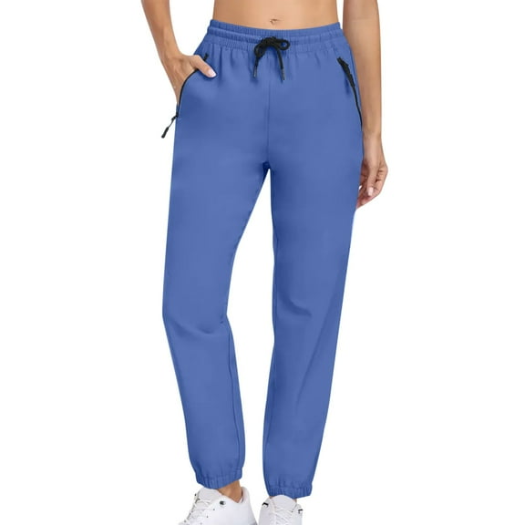 Hauaitttt Women Spring/Summer Zip Pocket Running Trousers Fitness Casual Athletic Leggings with Elastic for Yoga and Outdoor Activities Casual Pants Women Petite Women Casual Pants Elastic Waist