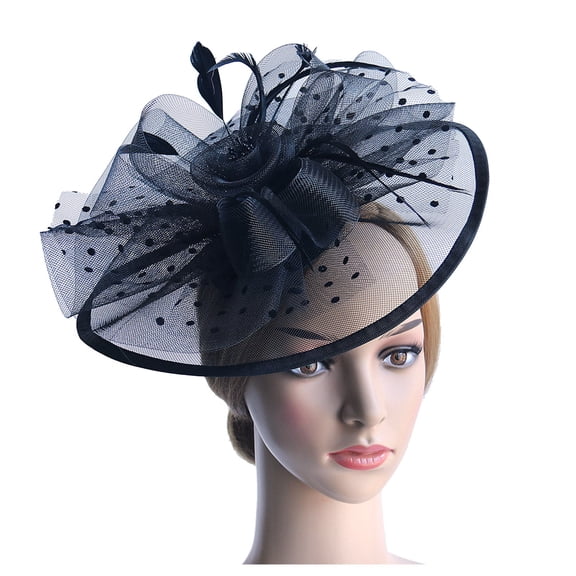 Hauaitttt Women Tea Party Headband Wedding Flower Mesh Feathers Hair Clip 90s Male Hairband Cute Headband Sweat Band for Men Womens Head Bands Wild Headband Hair Bands for Women Stretch Headbands for